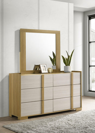 Hyland Dresser With Mirror in Natural - Coaster Furniture