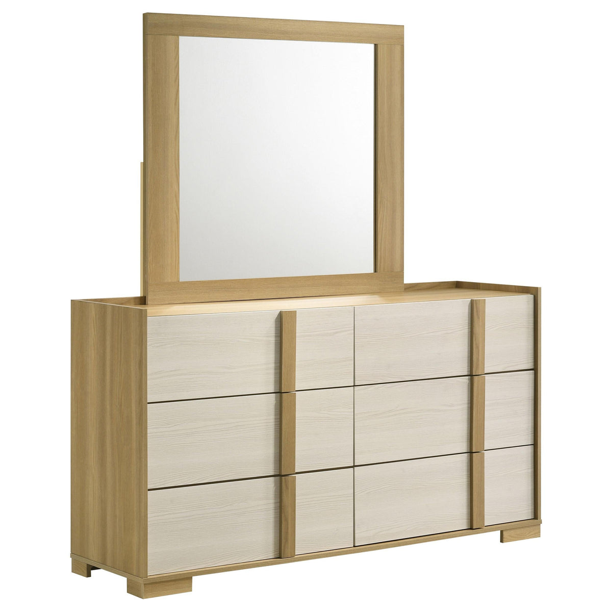 Hyland Dresser With Mirror in Natural - Coaster Furniture