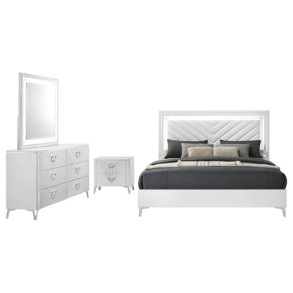 Cassia 4-Piece Set in White High Gloss