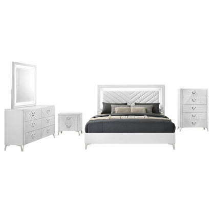 Cassia 5-Piece Set in White High Gloss