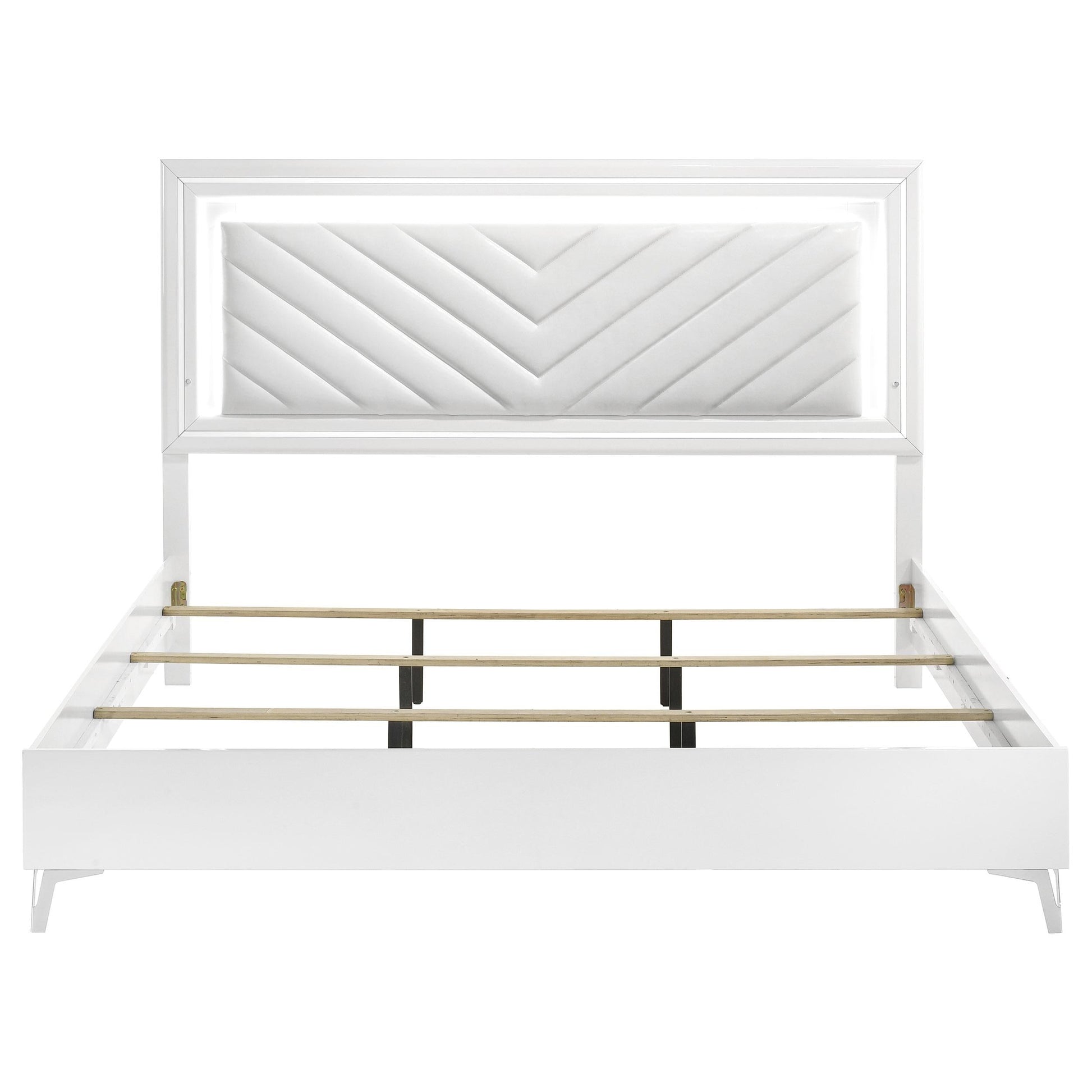 Cassia Bed in White High Gloss
