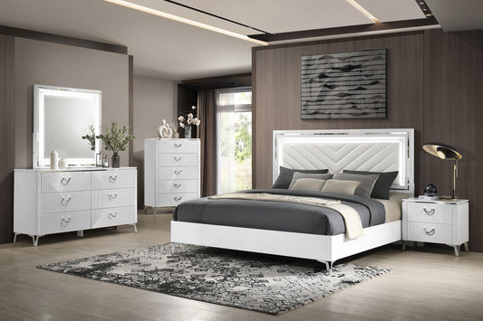 Cassia 5-Piece Set in White High Gloss