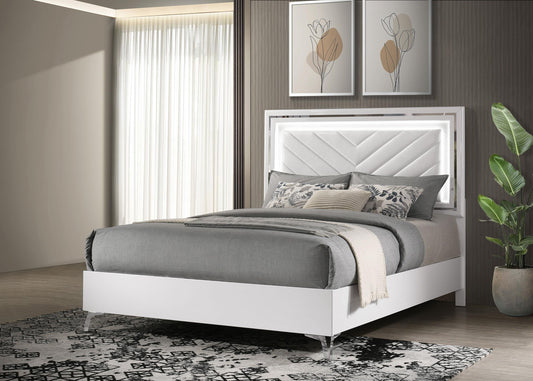 Cassia Bed in White High Gloss
