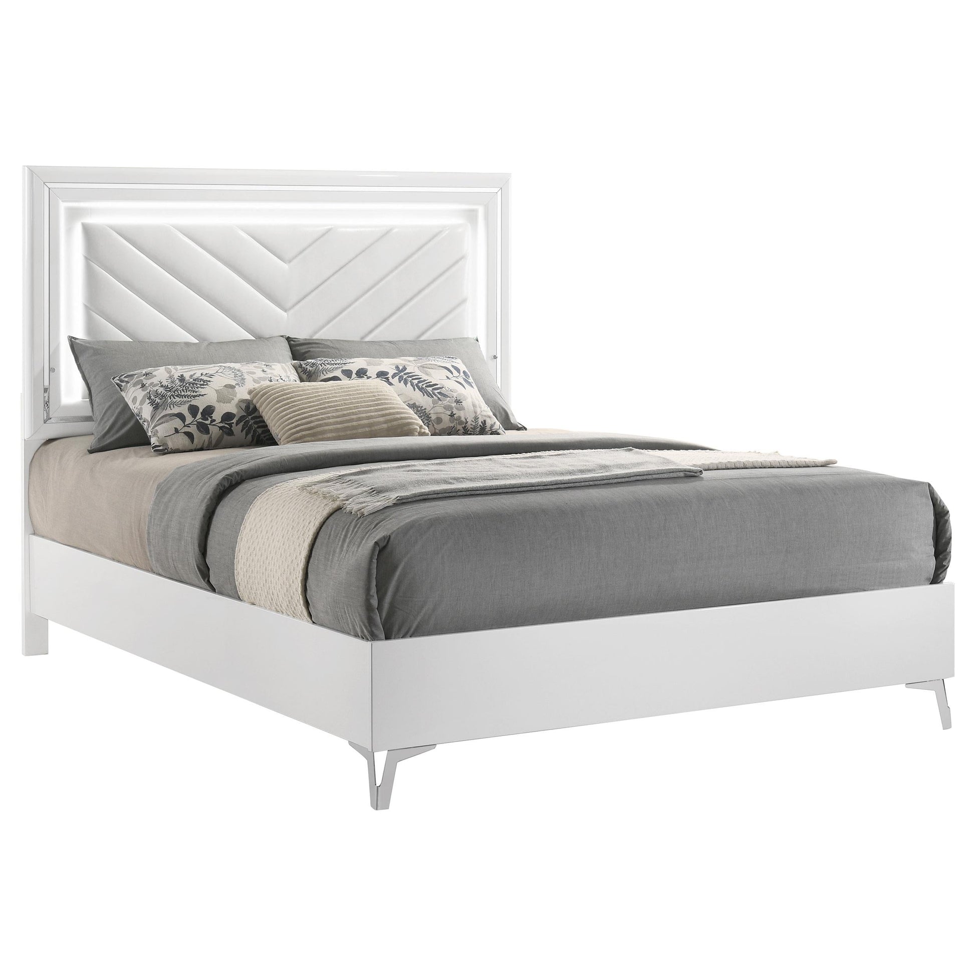 Cassia Bed in White High Gloss
