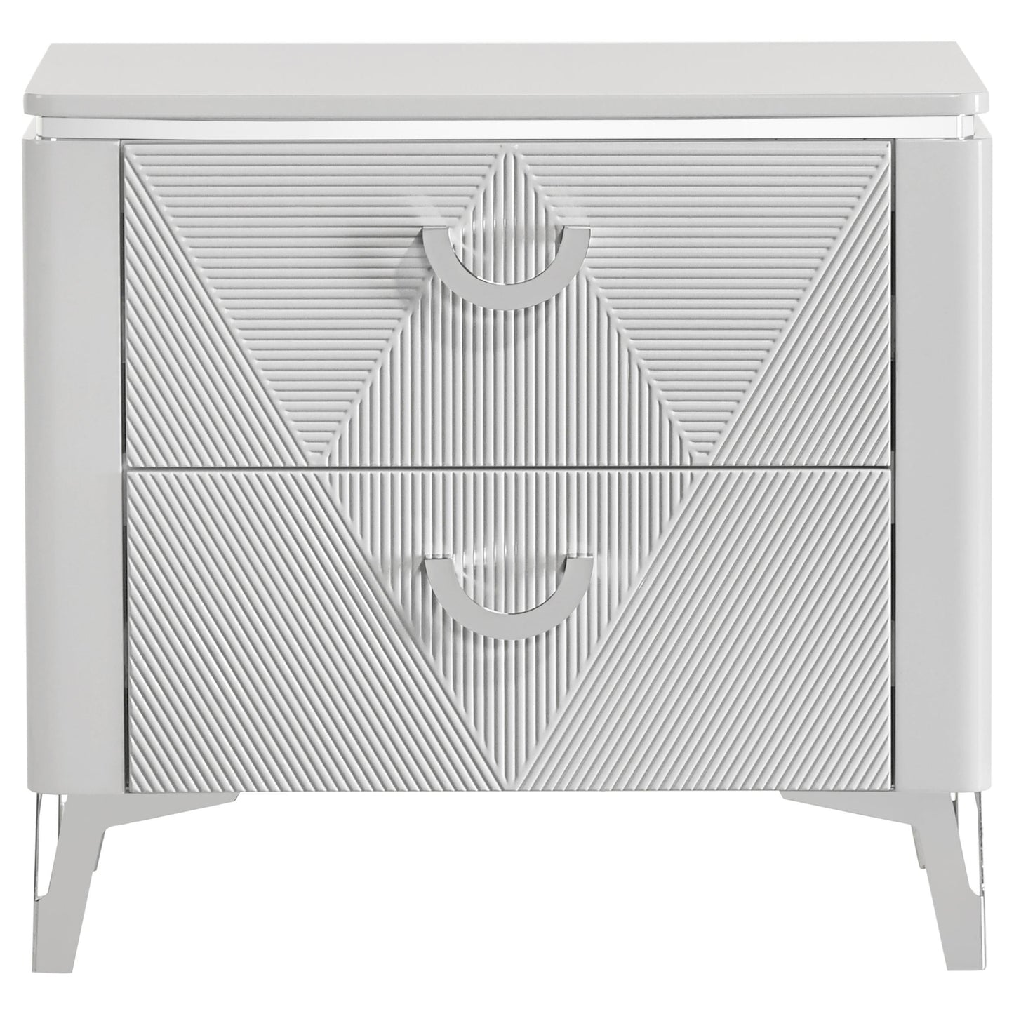 Cassia Nightstand in White High Gloss - Coaster Furniture