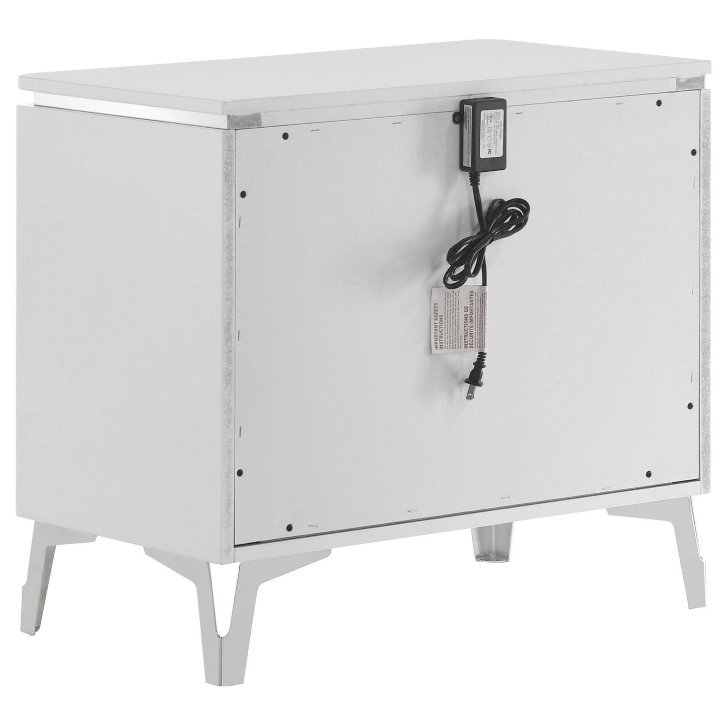 Cassia Nightstand in White High Gloss - Coaster Furniture