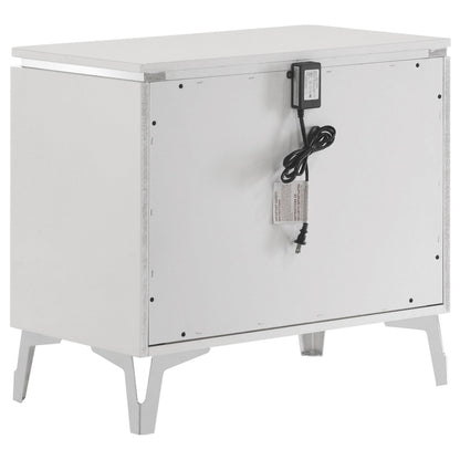 Cassia Nightstand in White High Gloss - Coaster Furniture