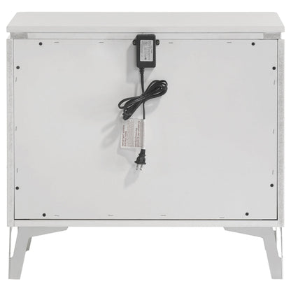 Cassia Nightstand in White High Gloss - Coaster Furniture