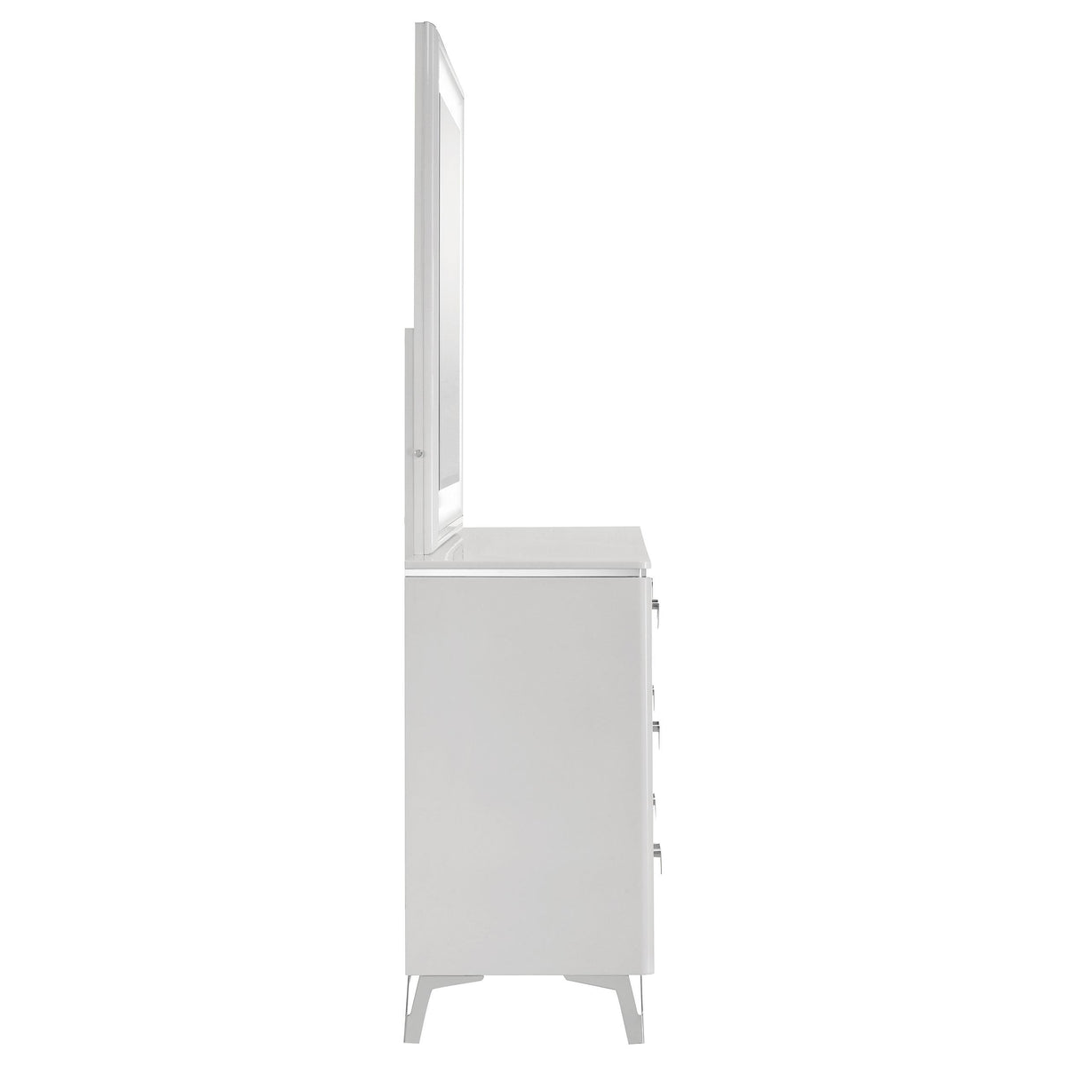 Cassia Dresser With Mirror in White High Gloss - Coaster Furniture