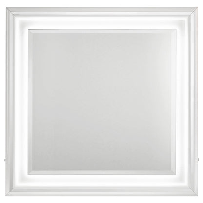 Cassia Dresser Mirror in White High Gloss - Coaster Furniture