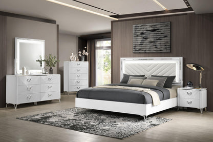 Cassia Dresser Mirror in White High Gloss - Coaster Furniture