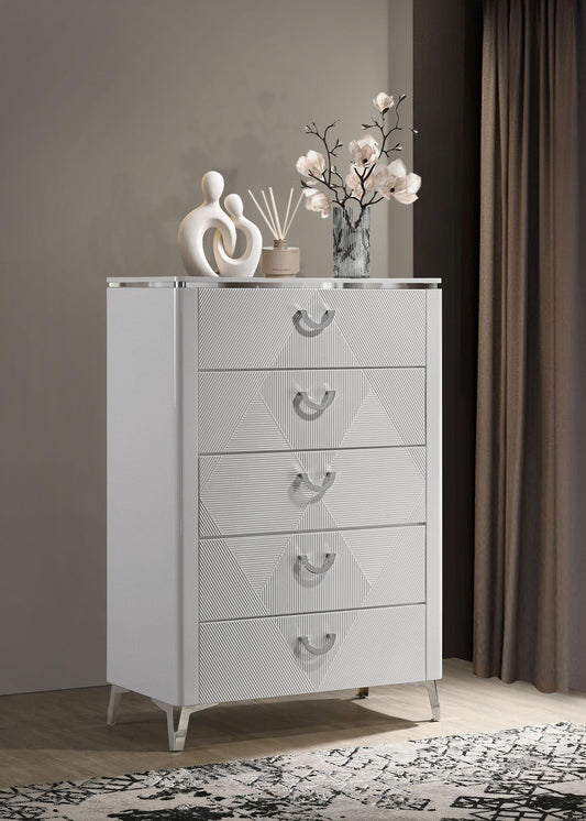 Cassia Chest in White High Gloss - Coaster Furniture