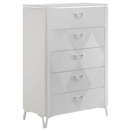 Cassia Chest in White High Gloss - Coaster Furniture