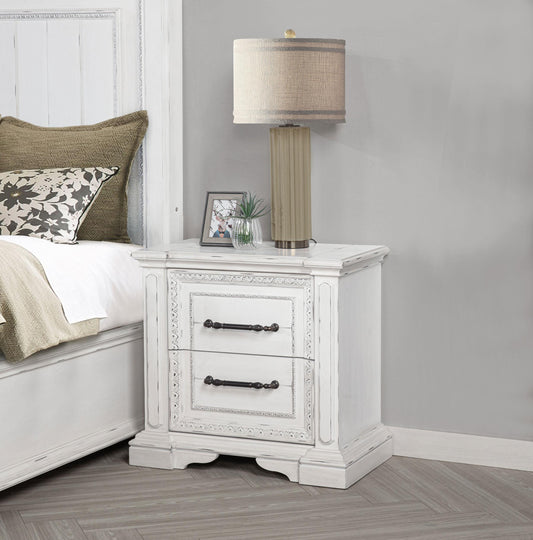 McKinney Nightstand in Vintage White - Coaster Furniture
