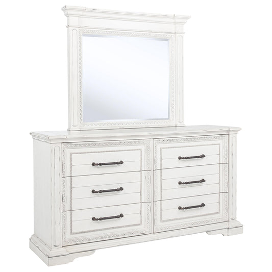 McKinney Dresser With Mirror in Vintage White - Coaster Furniture