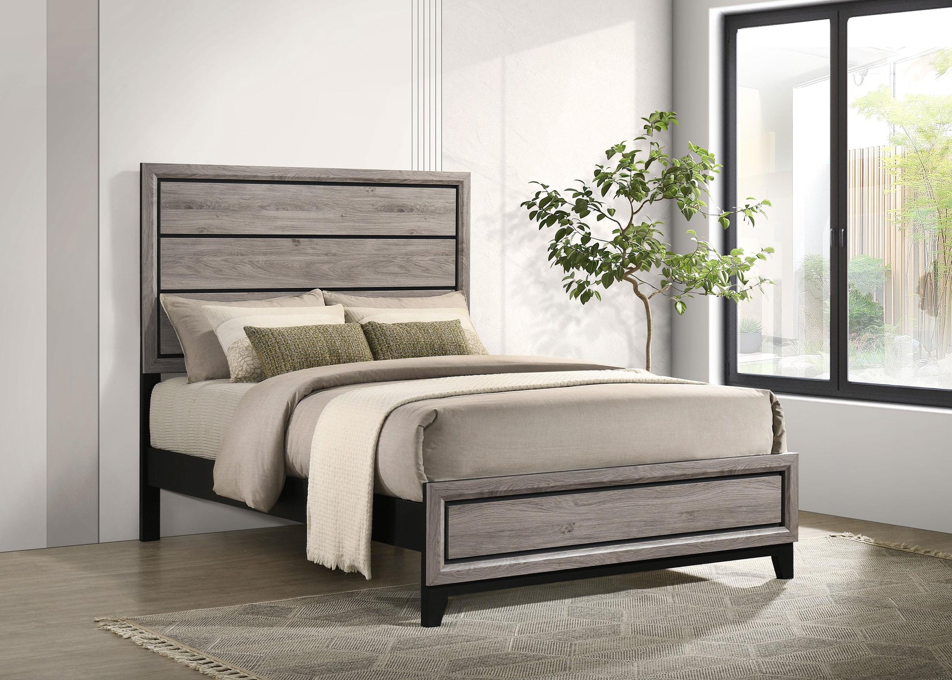 Watson Full Bed - Light Taupe