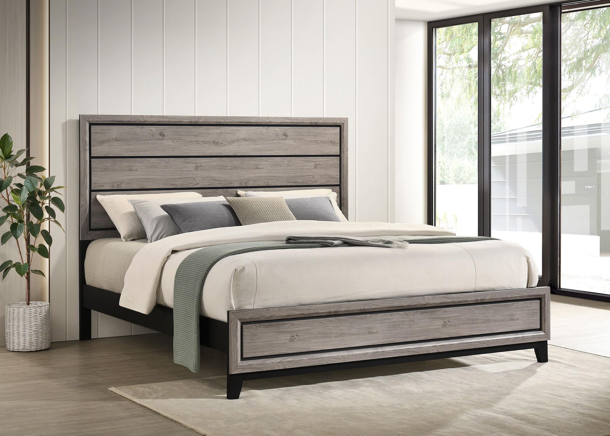 Watson E King Bed - Light Taupe