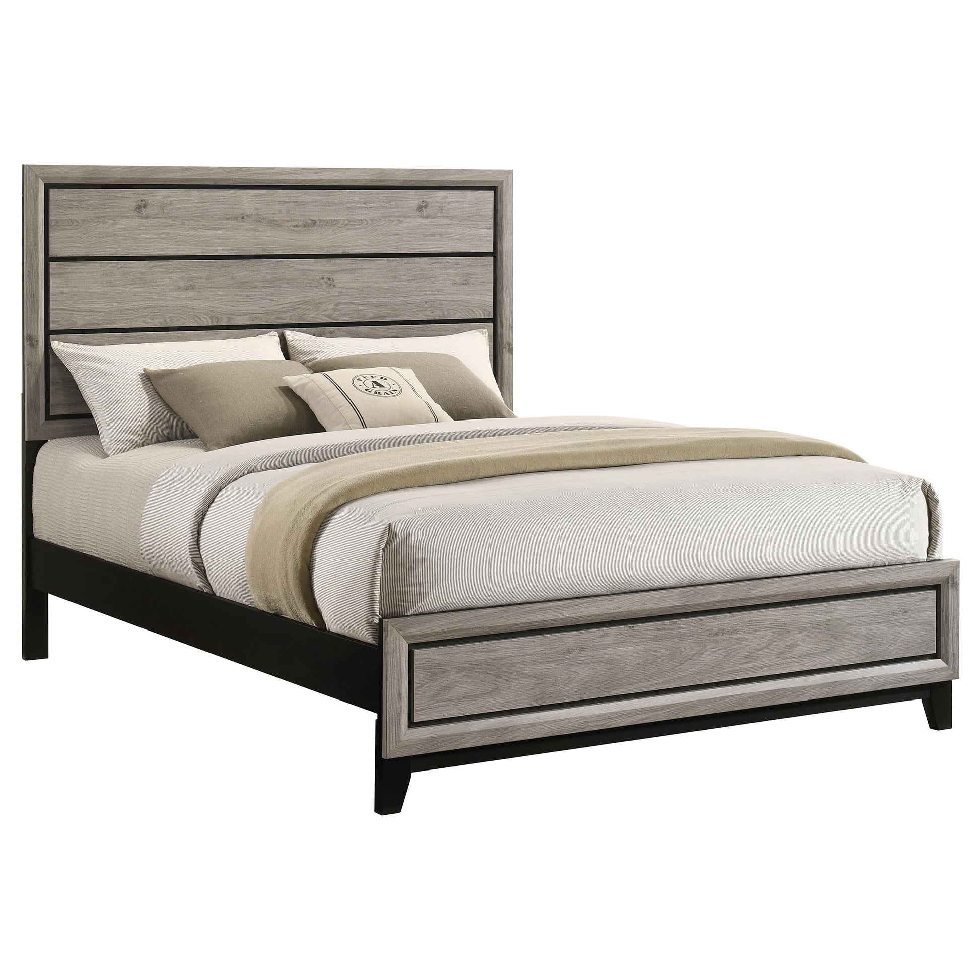Watson Queen Bed - Light Taupe