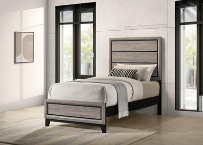 Watson Twin Bed - Light Taupe