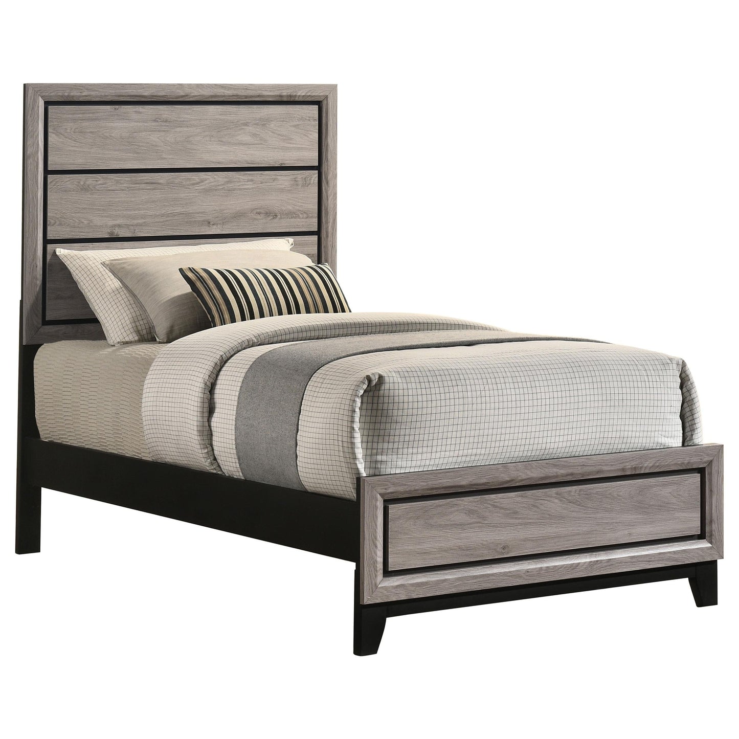 Watson Twin Bed - Light Taupe