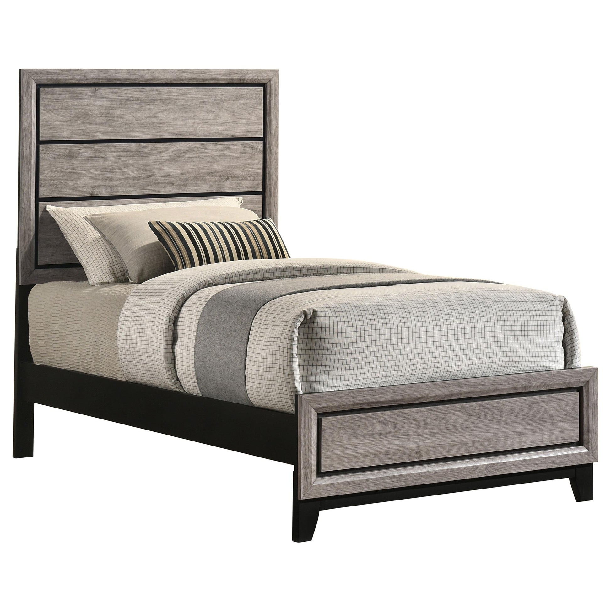 Watson Twin Bed - Light Taupe