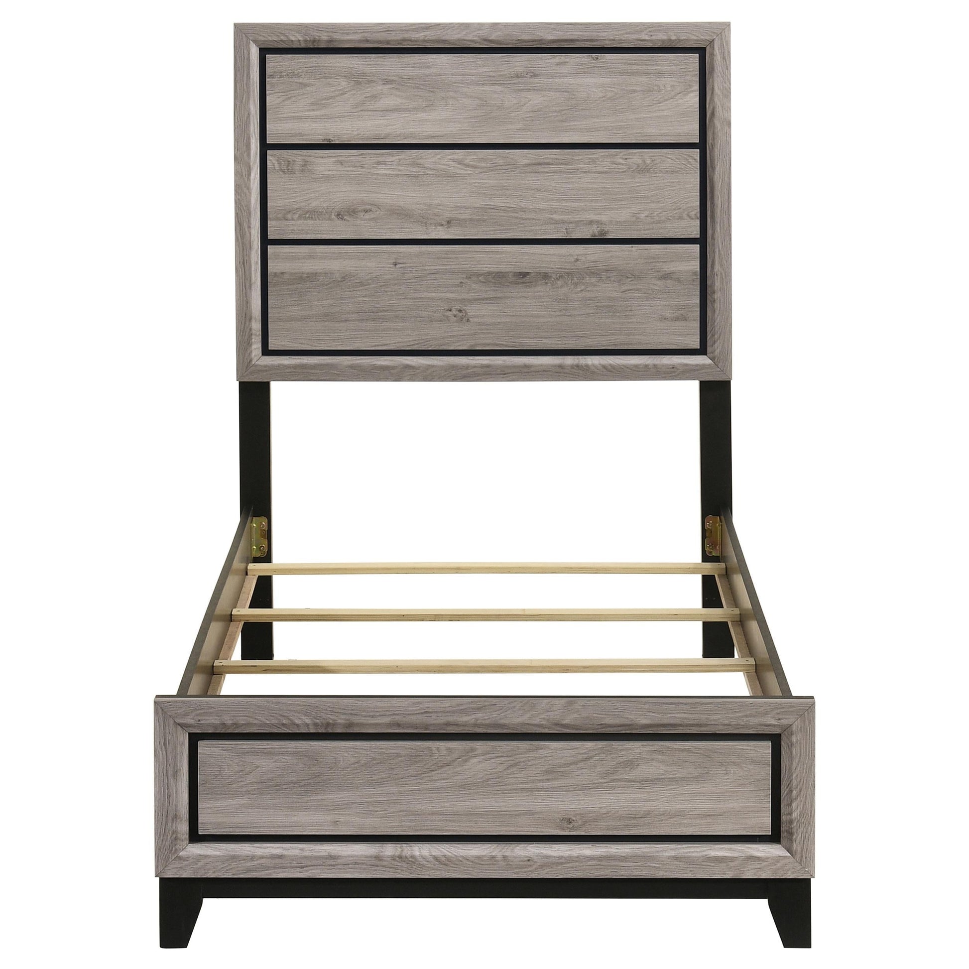 Watson Twin Bed - Light Taupe