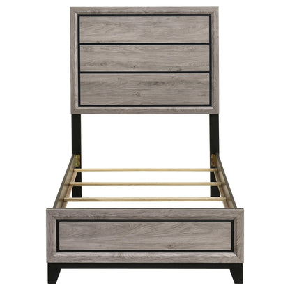 Watson Twin Bed - Light Taupe