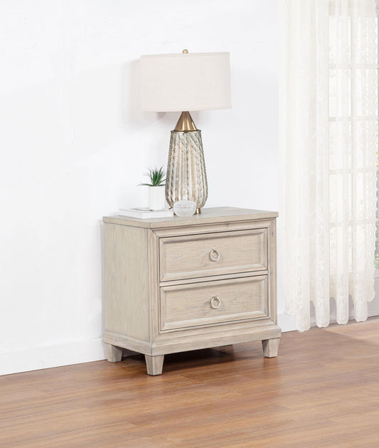 Pembroke Nightstand in Washed Oak - Coaster Furniture