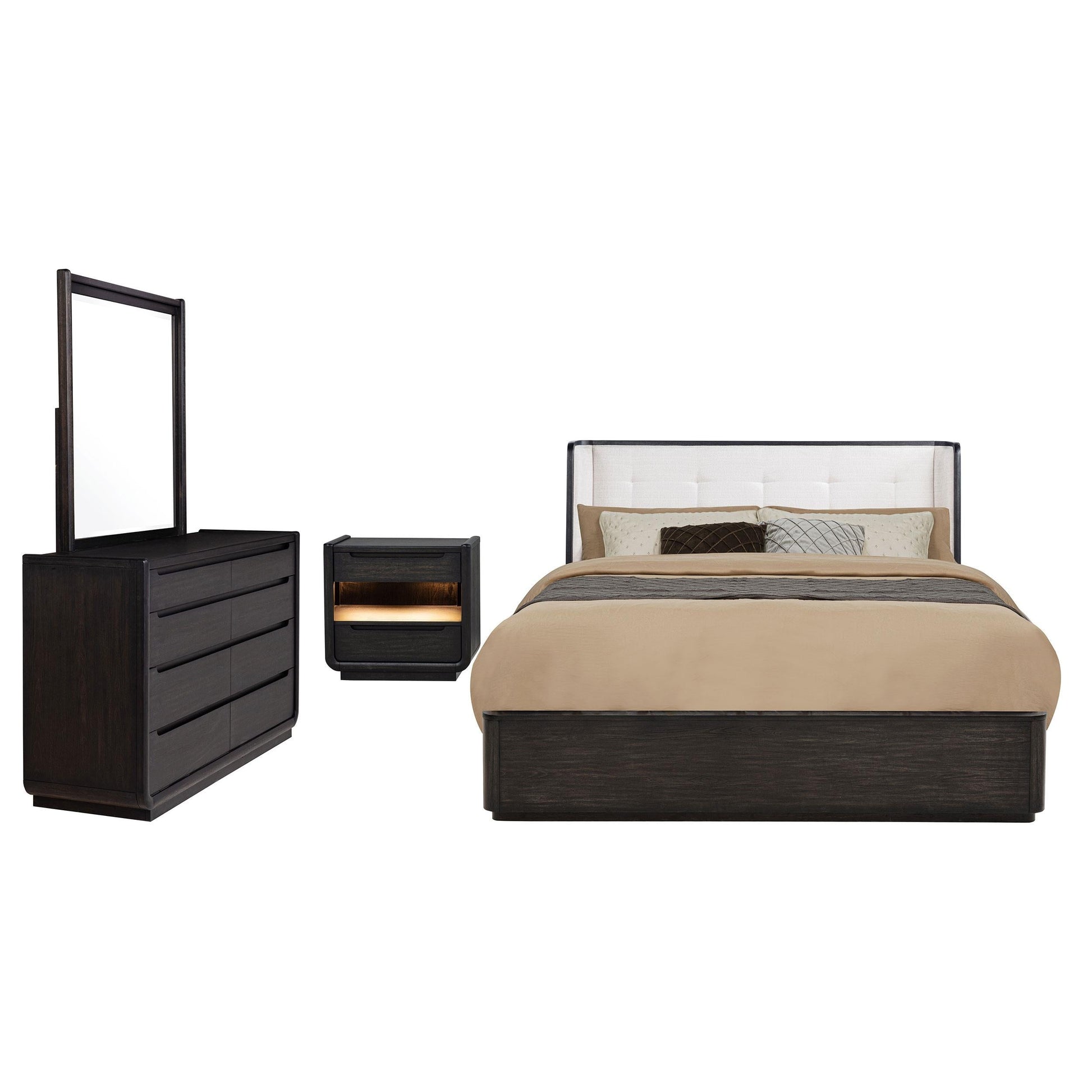 Leandro 4-Piece Set in Burnished Black