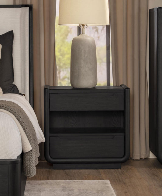 Leandro Nightstand in Burnished Black - Coaster Furniture