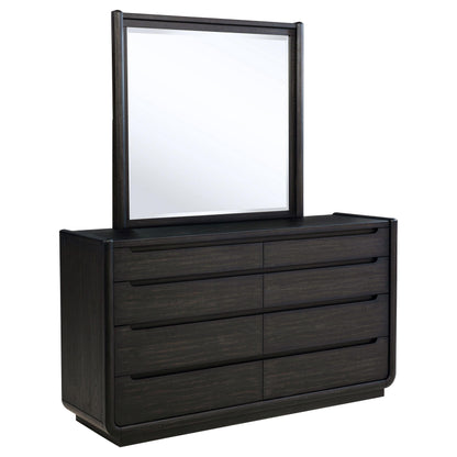 Leandro Dresser With Mirror in Burnished Black - Coaster Furniture