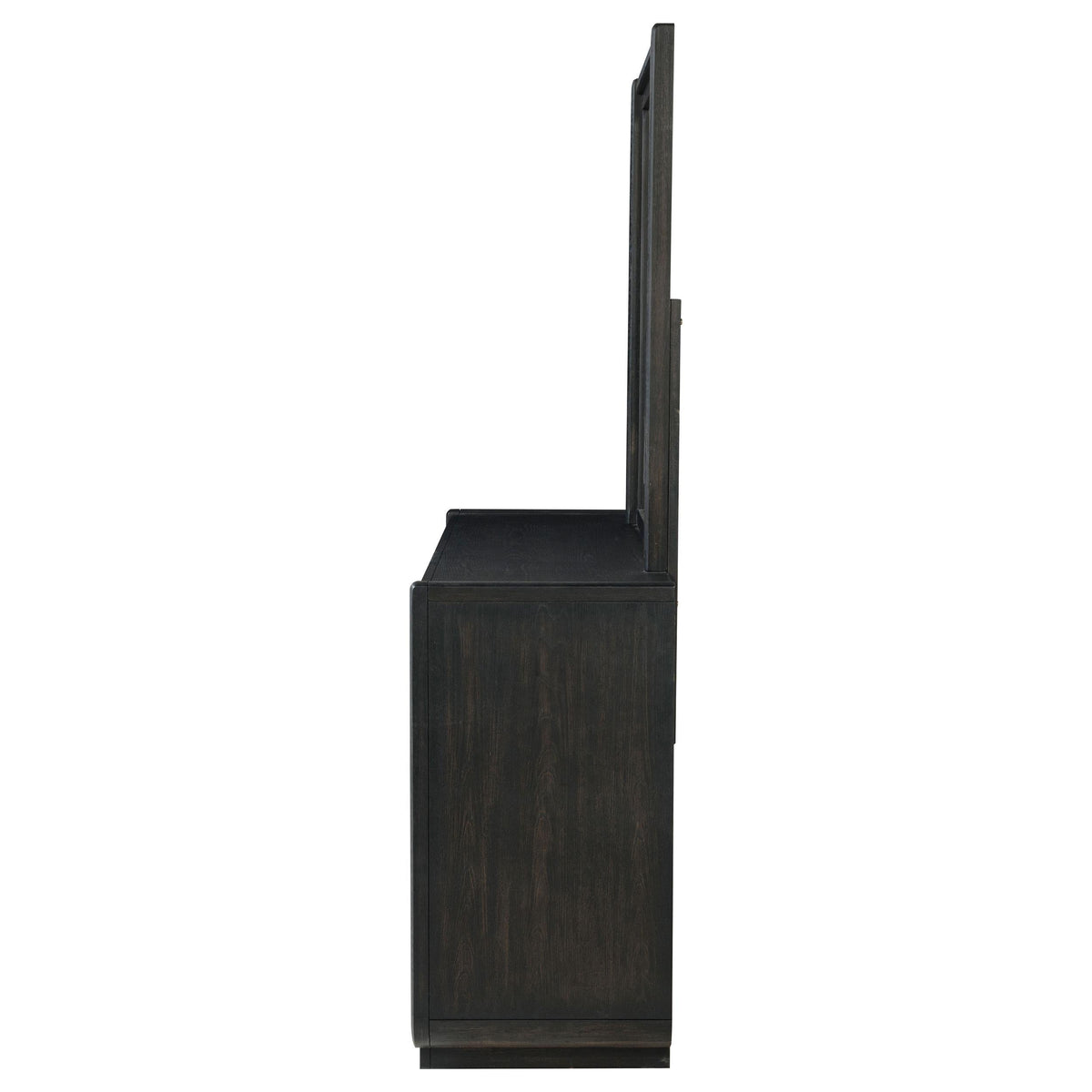 Leandro Dresser With Mirror in Burnished Black - Coaster Furniture