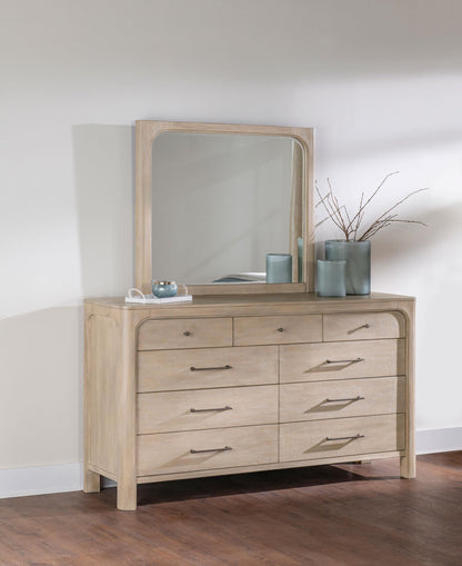 Solano Dresser With Mirror in Weathered Mango - Coaster Furniture