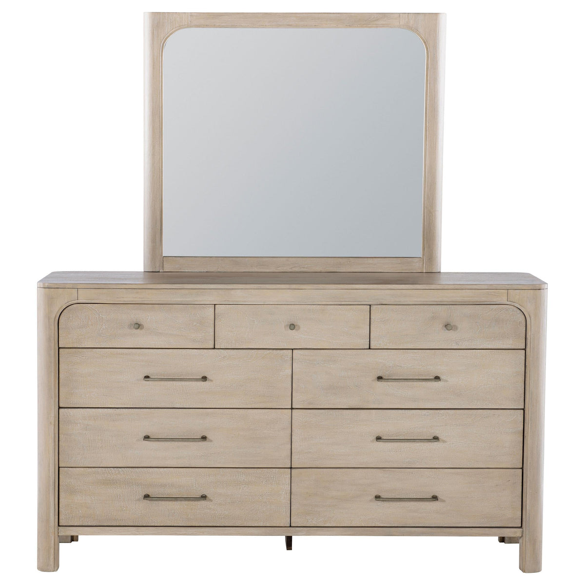 Solano Dresser With Mirror in Weathered Mango - Coaster Furniture