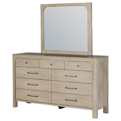 Solano Dresser With Mirror in Weathered Mango - Coaster Furniture