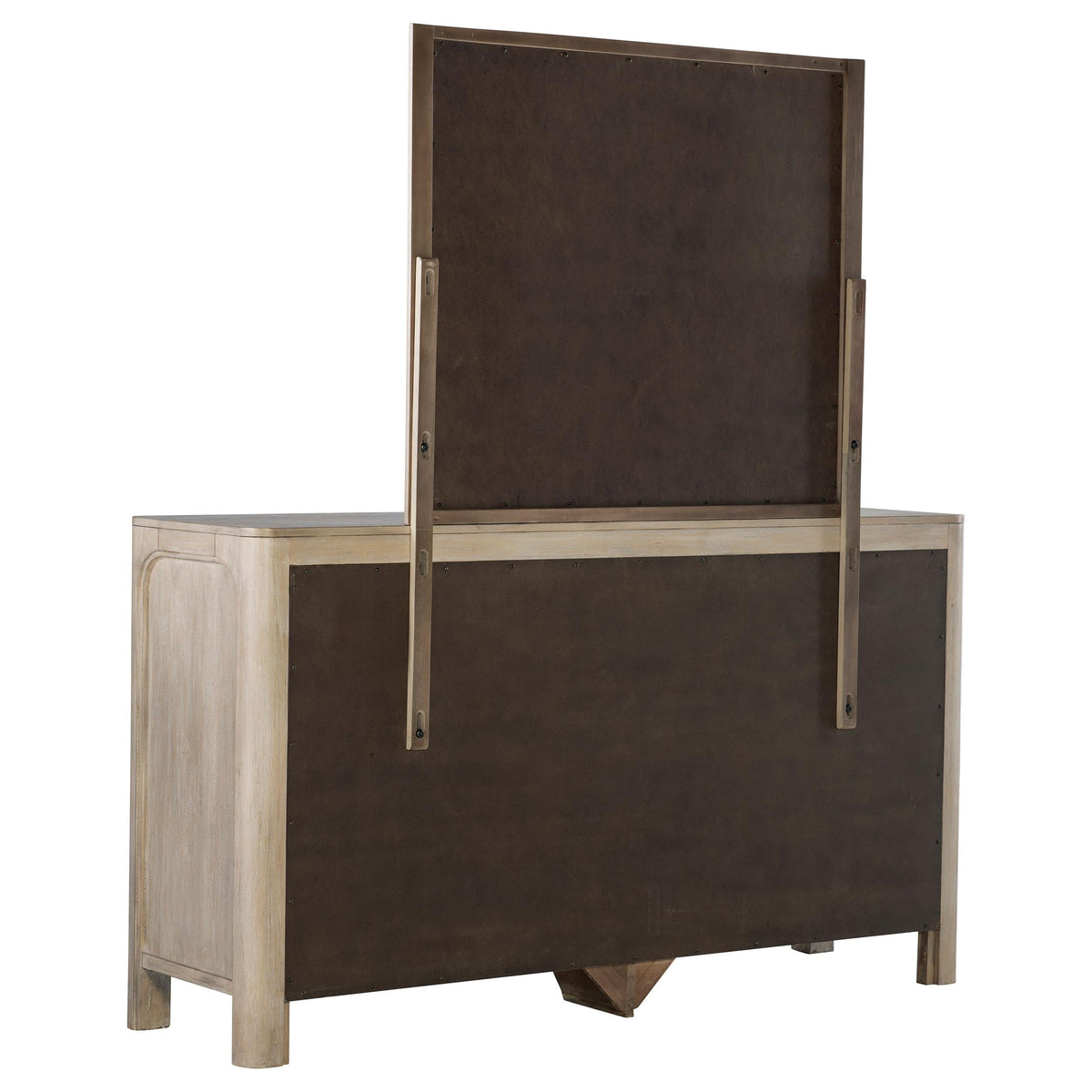 Solano Dresser With Mirror in Weathered Mango - Coaster Furniture
