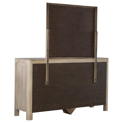 Solano Dresser With Mirror in Weathered Mango - Coaster Furniture
