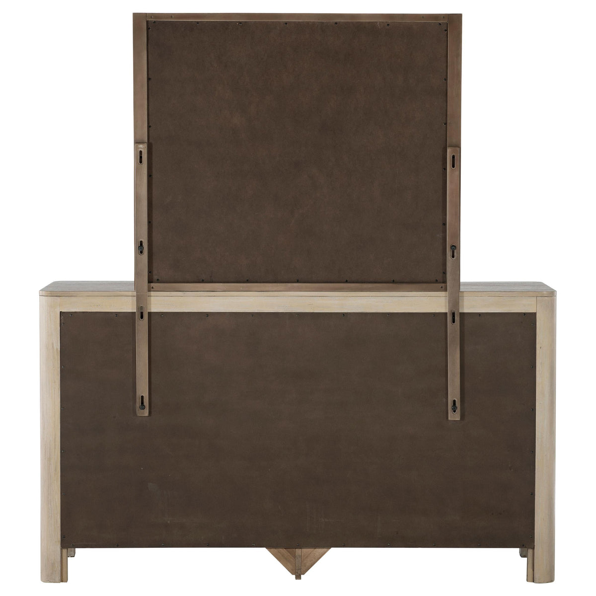 Solano Dresser With Mirror in Weathered Mango - Coaster Furniture