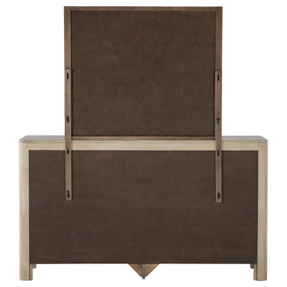 Solano Dresser With Mirror in Weathered Mango - Coaster Furniture