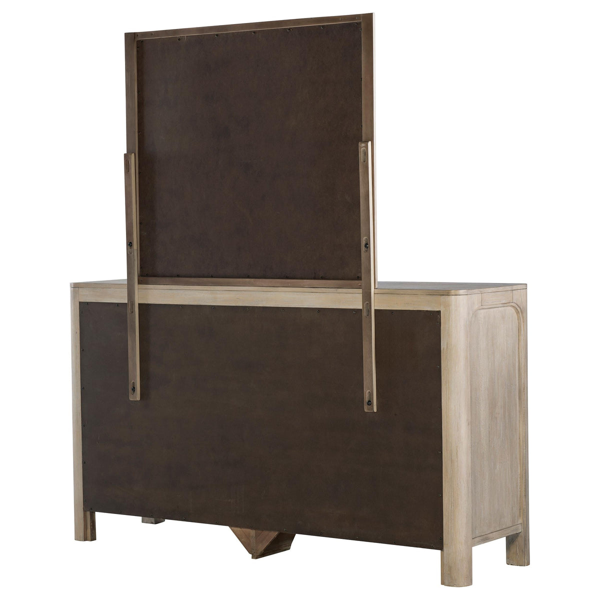 Solano Dresser With Mirror in Weathered Mango - Coaster Furniture
