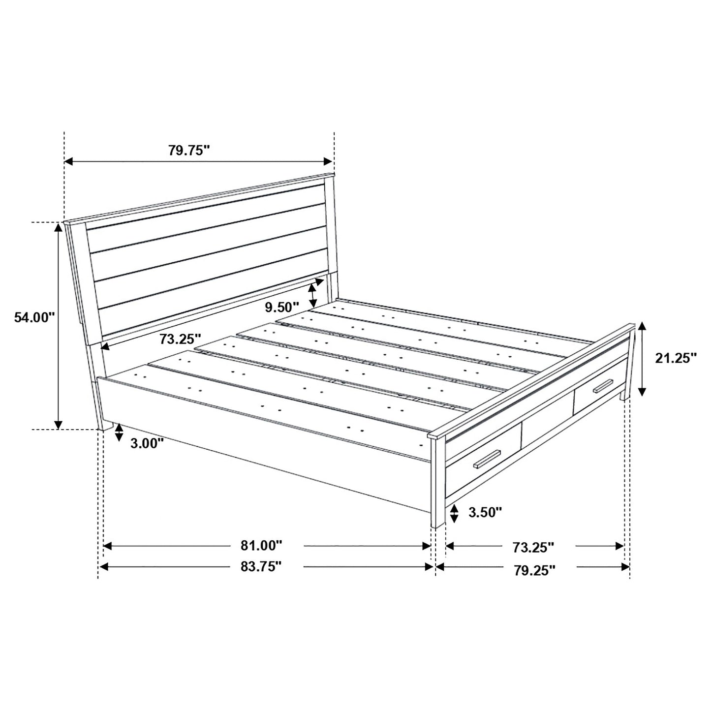 Woodmont Bed in Rustic Golden Brown