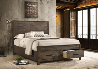 Woodmont Bed in Rustic Golden Brown