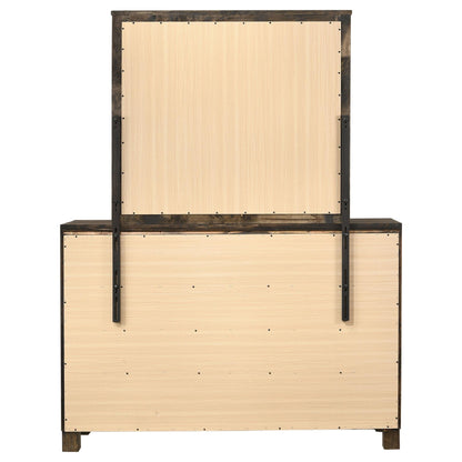 Woodmont Dresser With Mirror in Rustic Golden Brown - Coaster Furniture