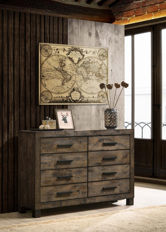 Woodmont Dresser in Rustic Golden Brown - Coaster Furniture