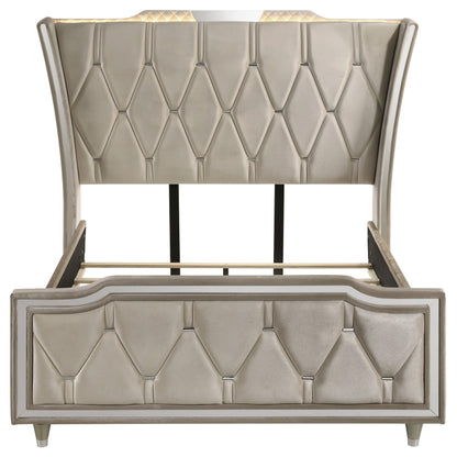 Lorient Queen Bed - Ivory / Camel
