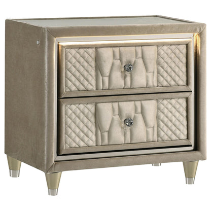 Lorient Nightstand - Ivory / Camel