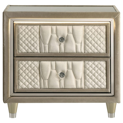 Lorient Nightstand - Ivory / Camel