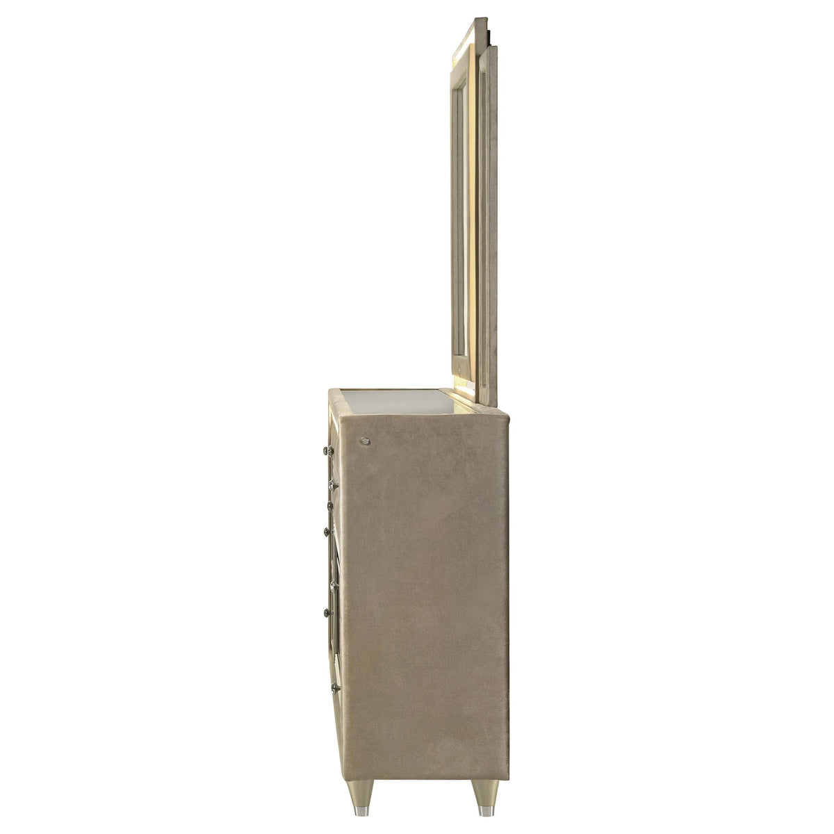 Lorient Dresser With Mirror in Ivory / Camel - Coaster Furniture
