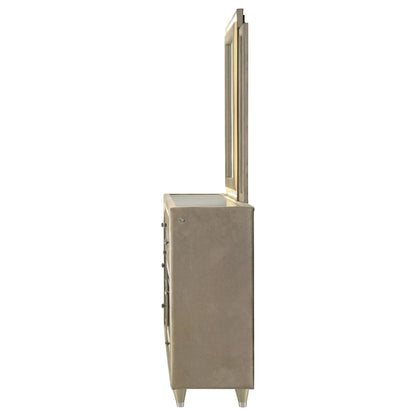 Lorient Dresser With Mirror in Ivory / Camel - Coaster Furniture