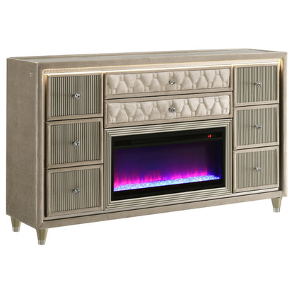 Lorient Flame Box Dresser - Ivory / Camel